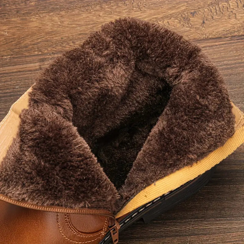 Men’s Insulated Zip-Up Leather Boots