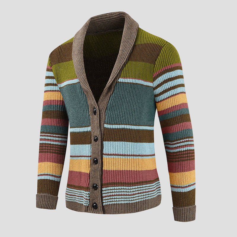 Colorblock Knitted Cardigan