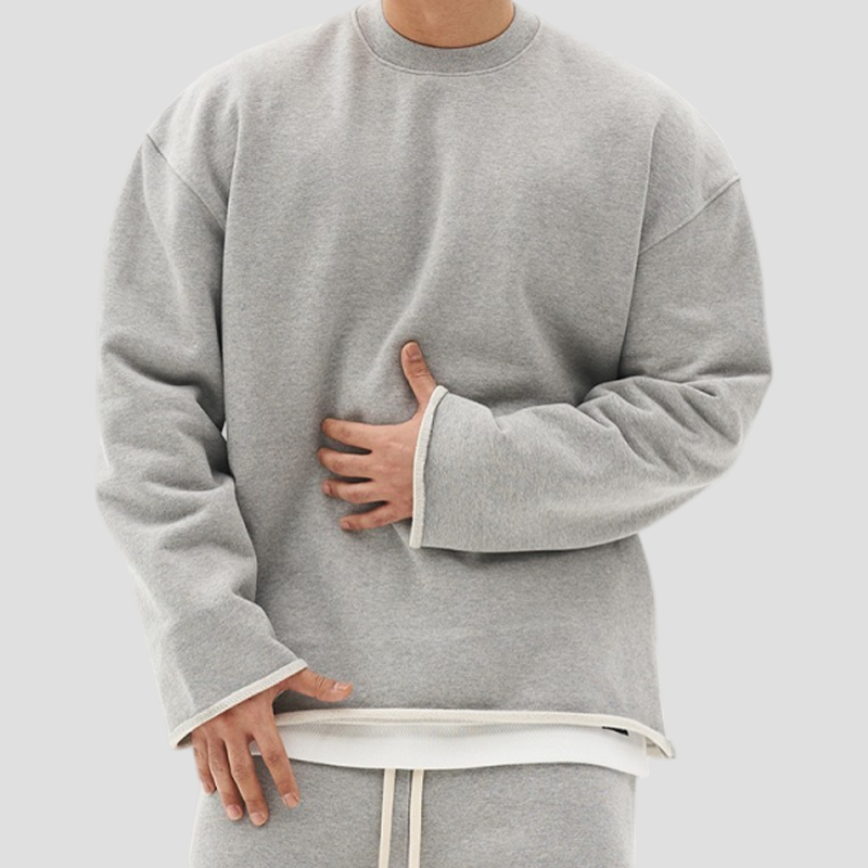 Solid-Colour Men’s Loose-Fit Sweatshirt
