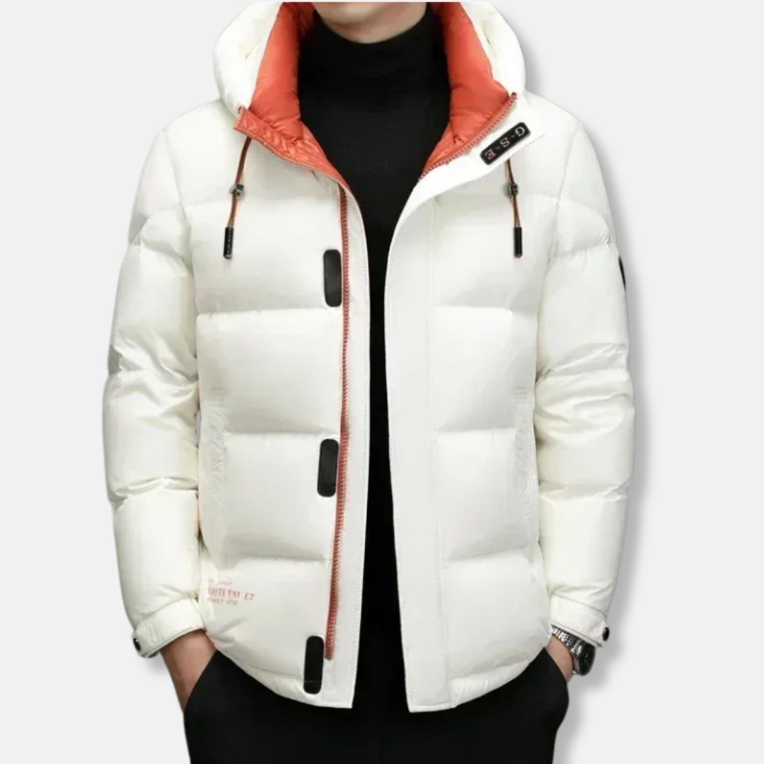 Men’s Waterproof Down Winter Jacket with Hood