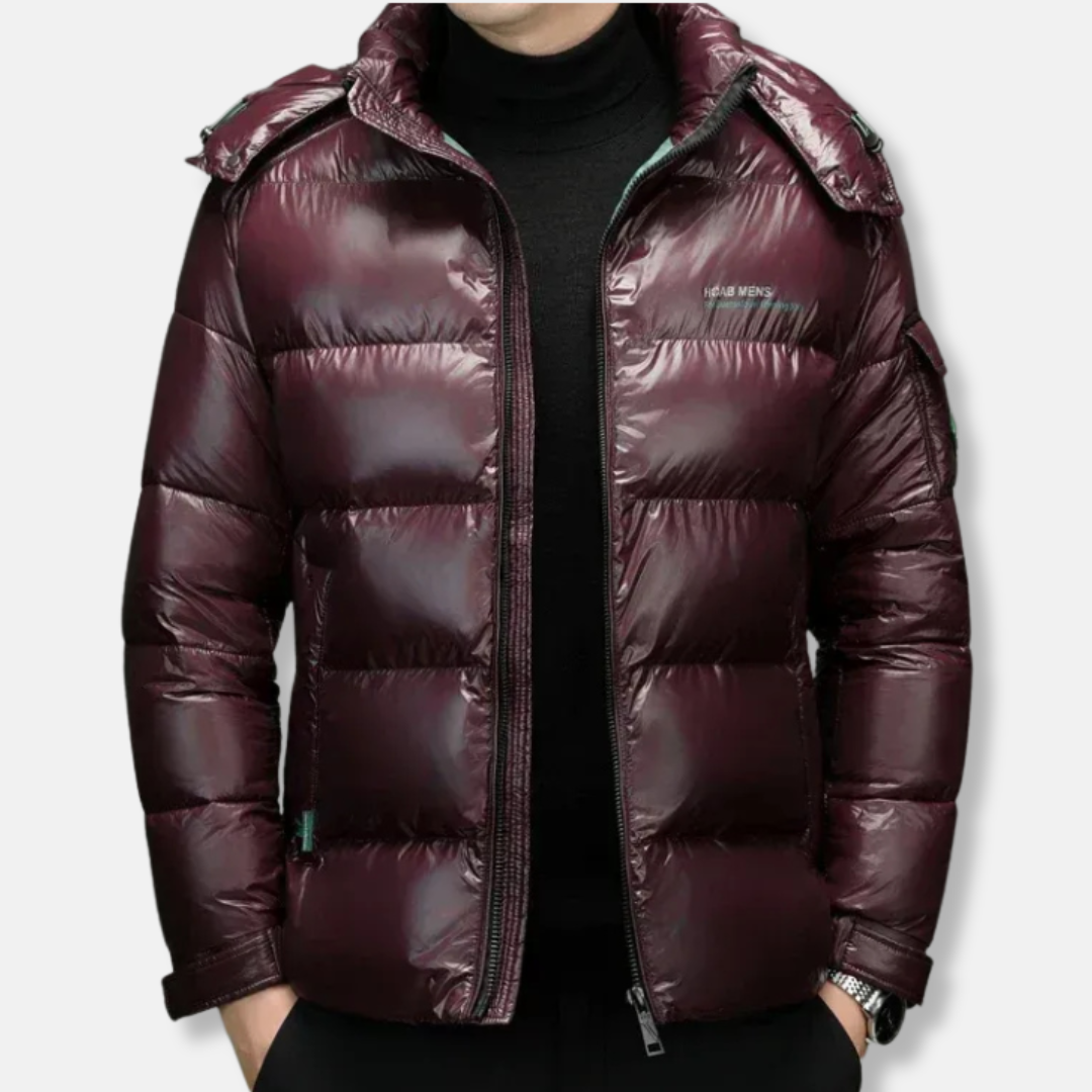Men’s Quilted Waterproof Down Winter Jacket