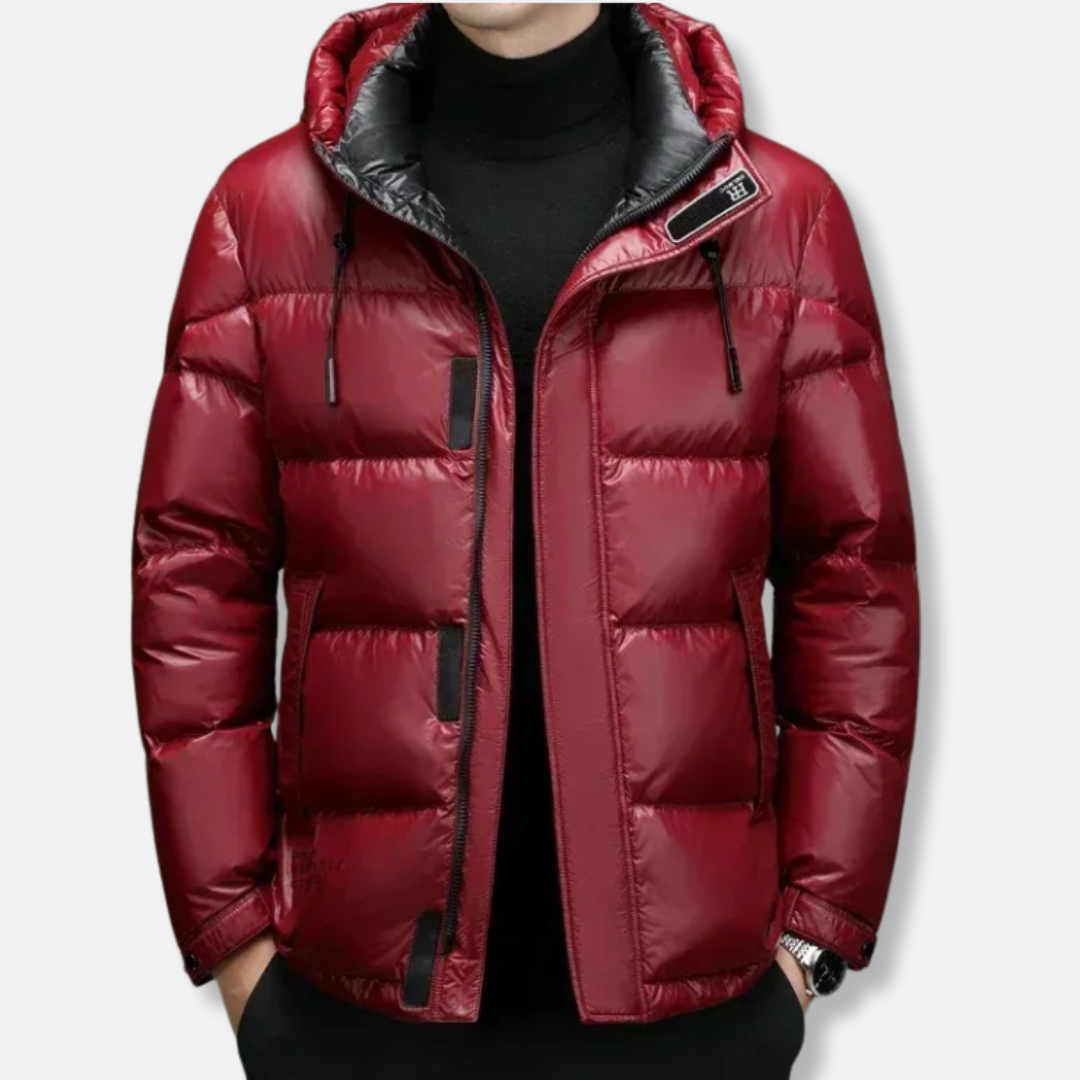 Men’s Waterproof Down Winter Jacket with Hood