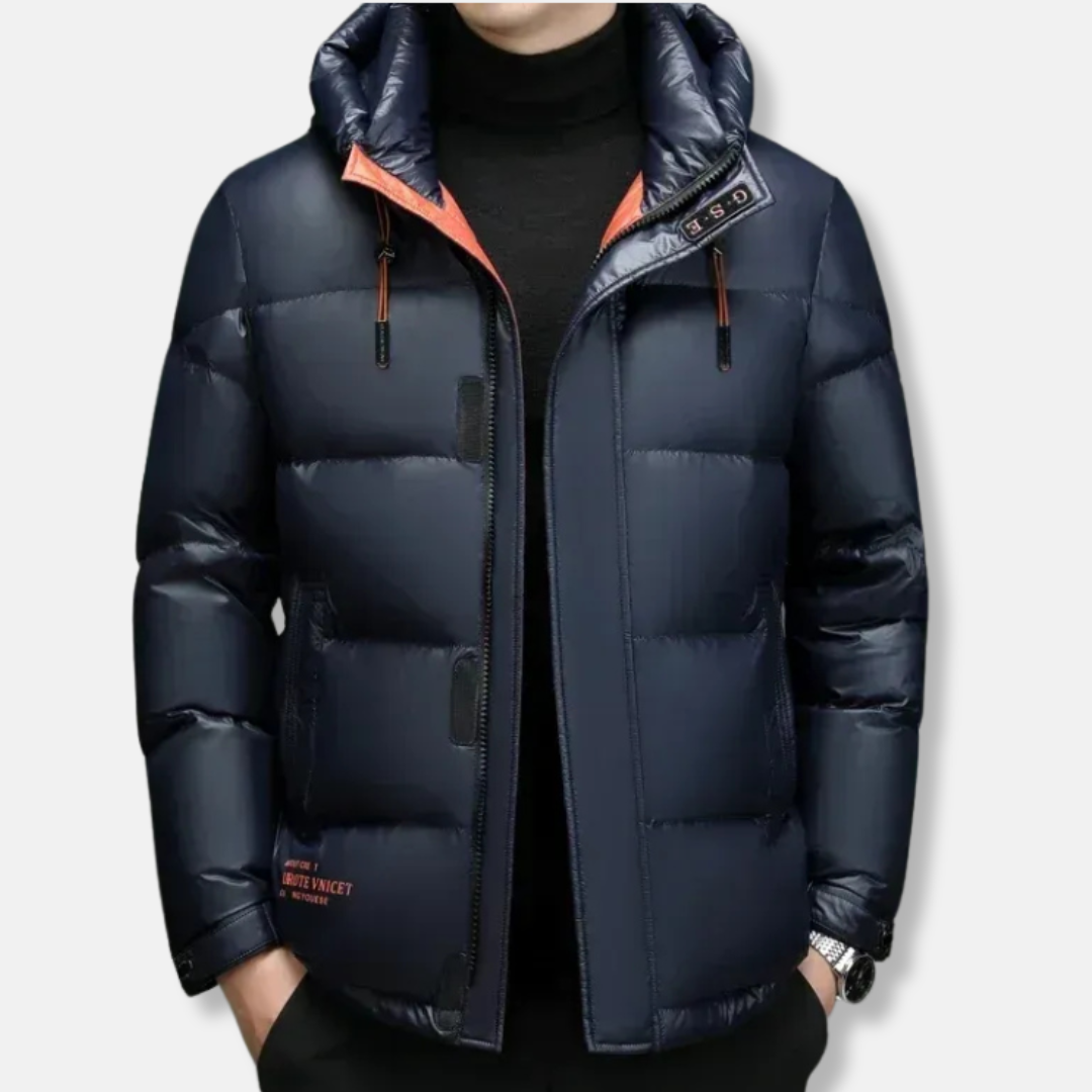 Men’s Waterproof Down Winter Jacket with Hood