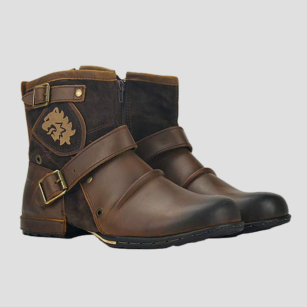 Men’s Zip-Up Leather Boots