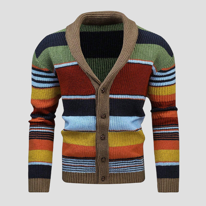 Colorblock Knitted Cardigan