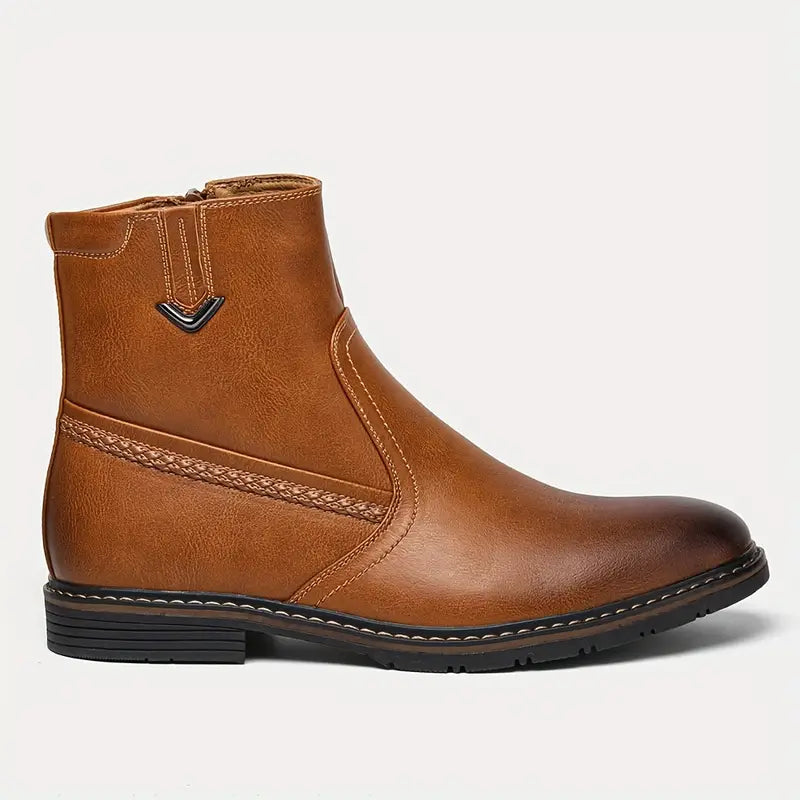 Men’s Insulated Zip-Up Leather Boots