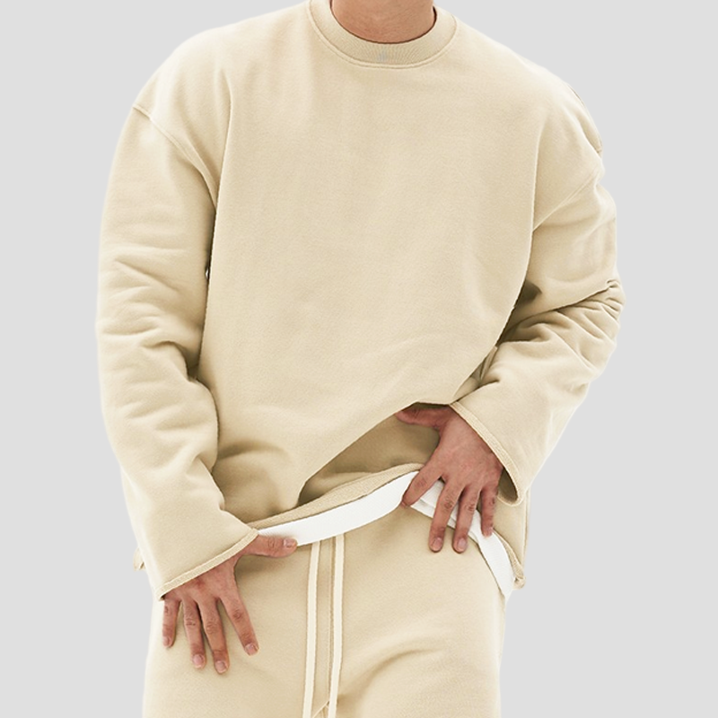 Solid-Colour Men’s Loose-Fit Sweatshirt