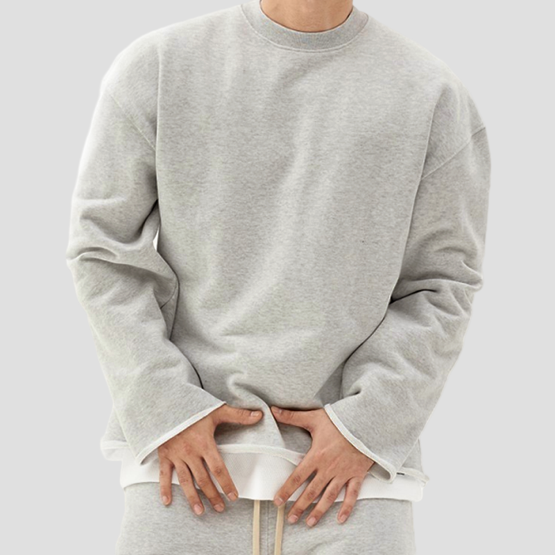 Solid-Colour Men’s Loose-Fit Sweatshirt