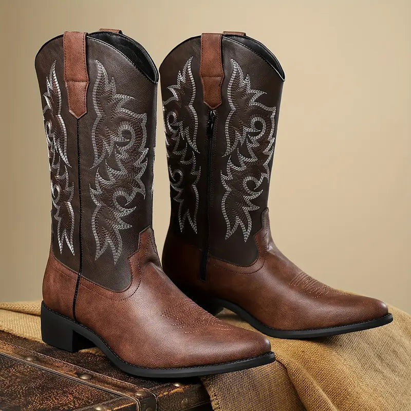 Men’s Leather Western Cowboy Boots