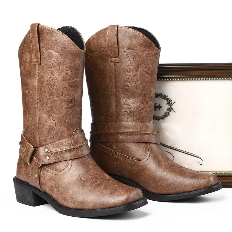 Men’s Leather Western Cowboy Boots