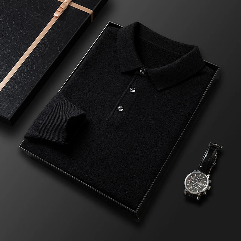 High-Quality Men’s Polo Sweater