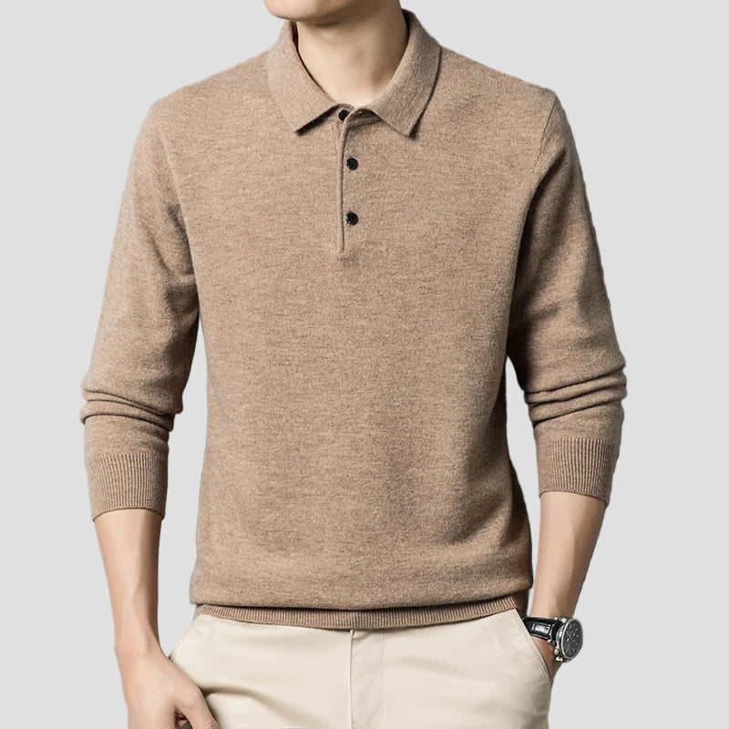 High-Quality Men’s Polo Sweater