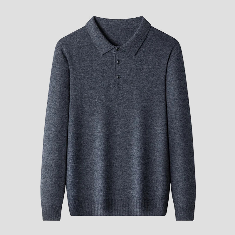 High-Quality Men’s Polo Sweater