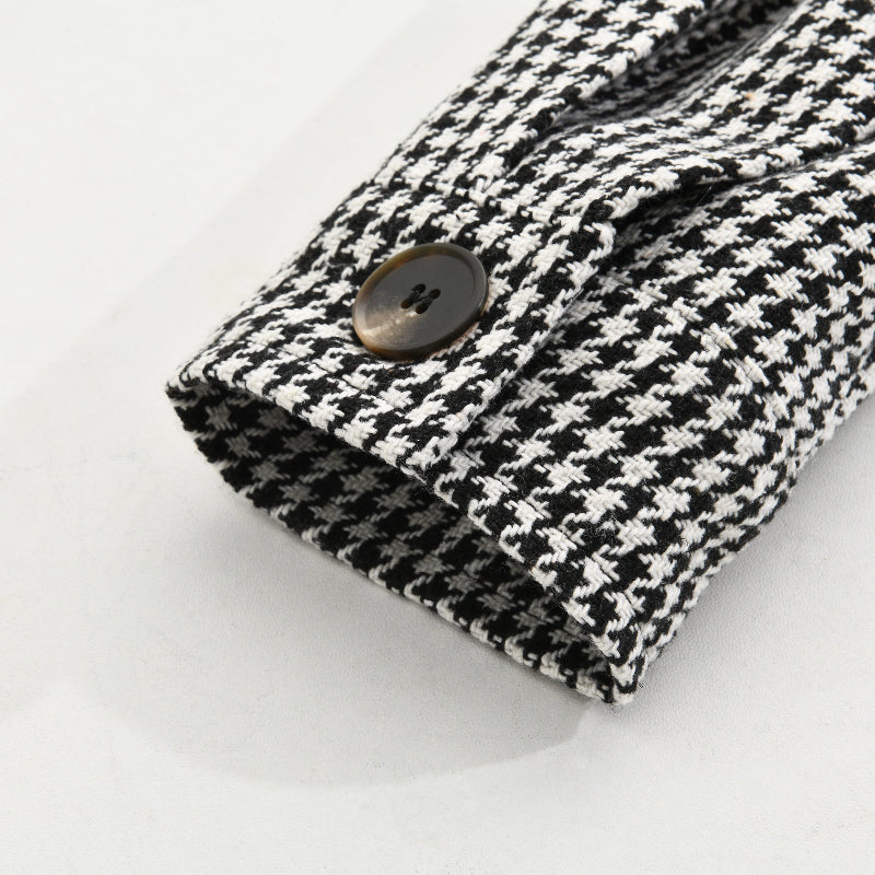 Vintage Houndstooth Overshirt Jacket