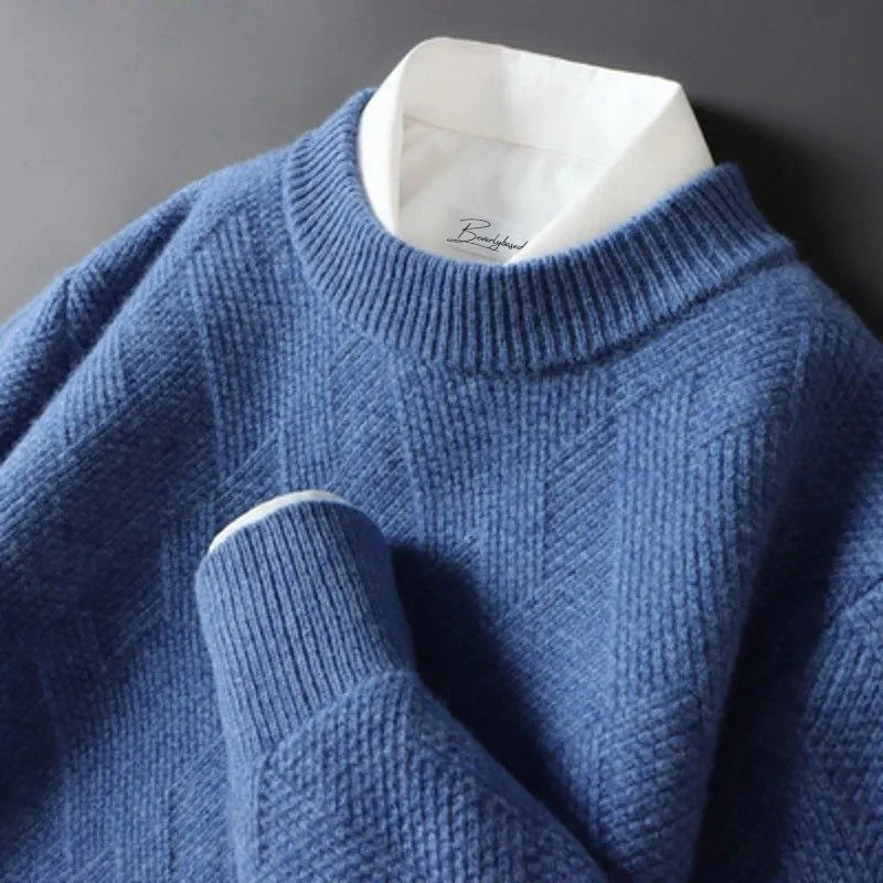 Elegant Men’s Cashmere Sweater in Multiple Colours