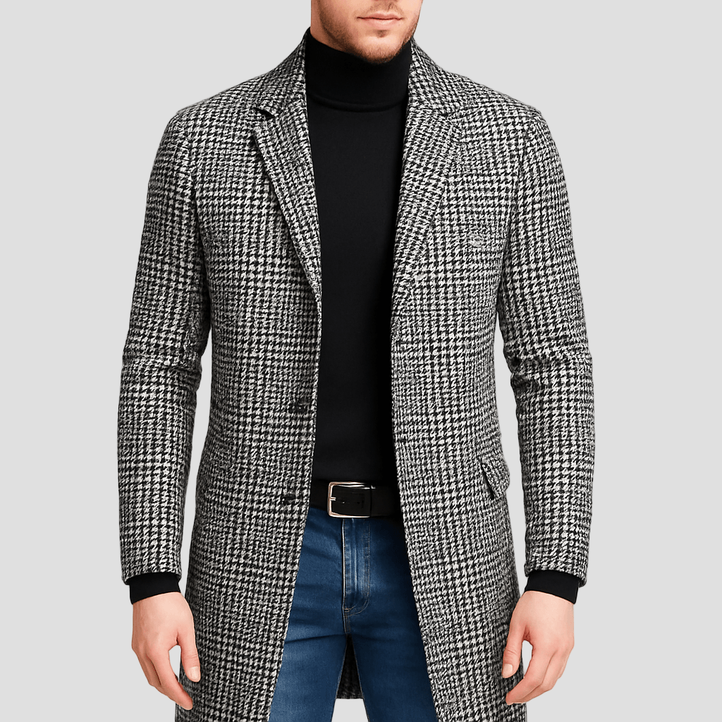 Men’s Check Trench Coat