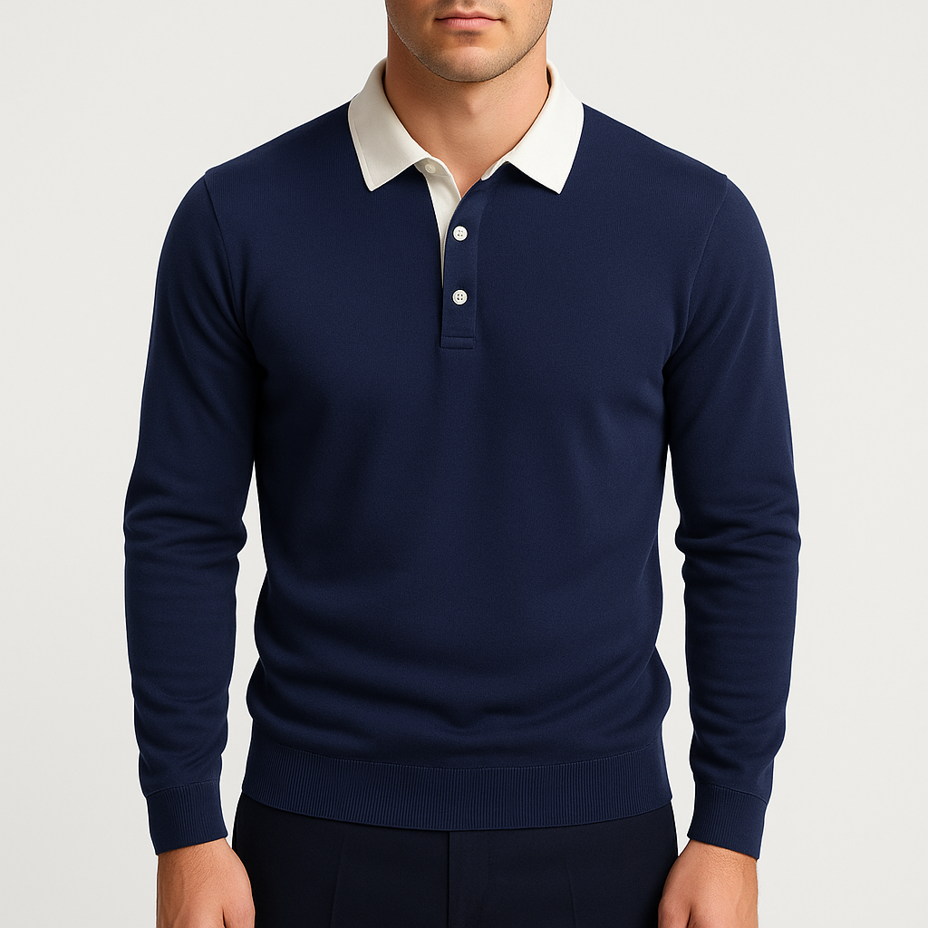 Men’s Cotton Polo Sweater
