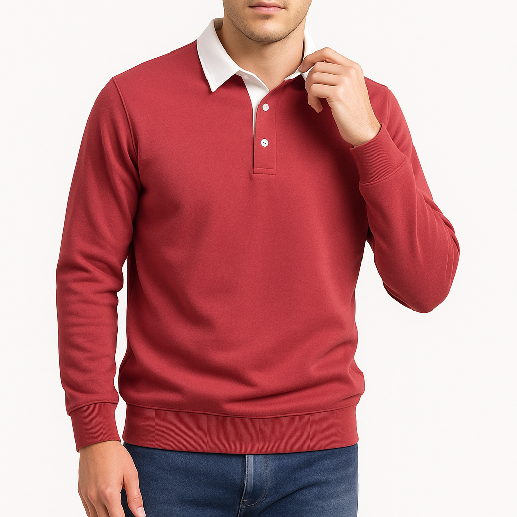 Men’s Cotton Polo Sweater