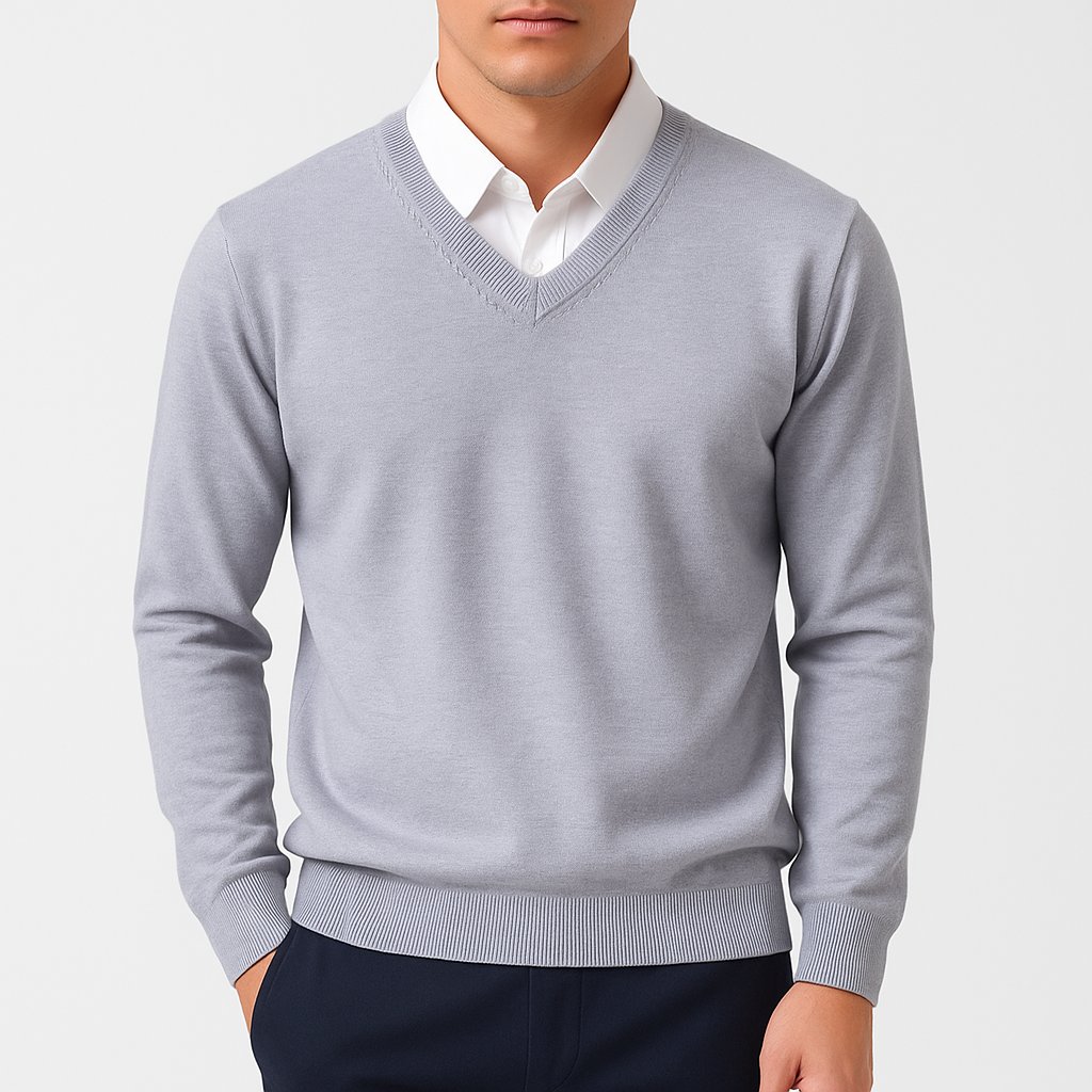 Elegant Men’s V-Neck Sweater