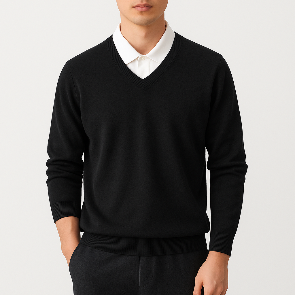 Elegant Men’s V-Neck Sweater