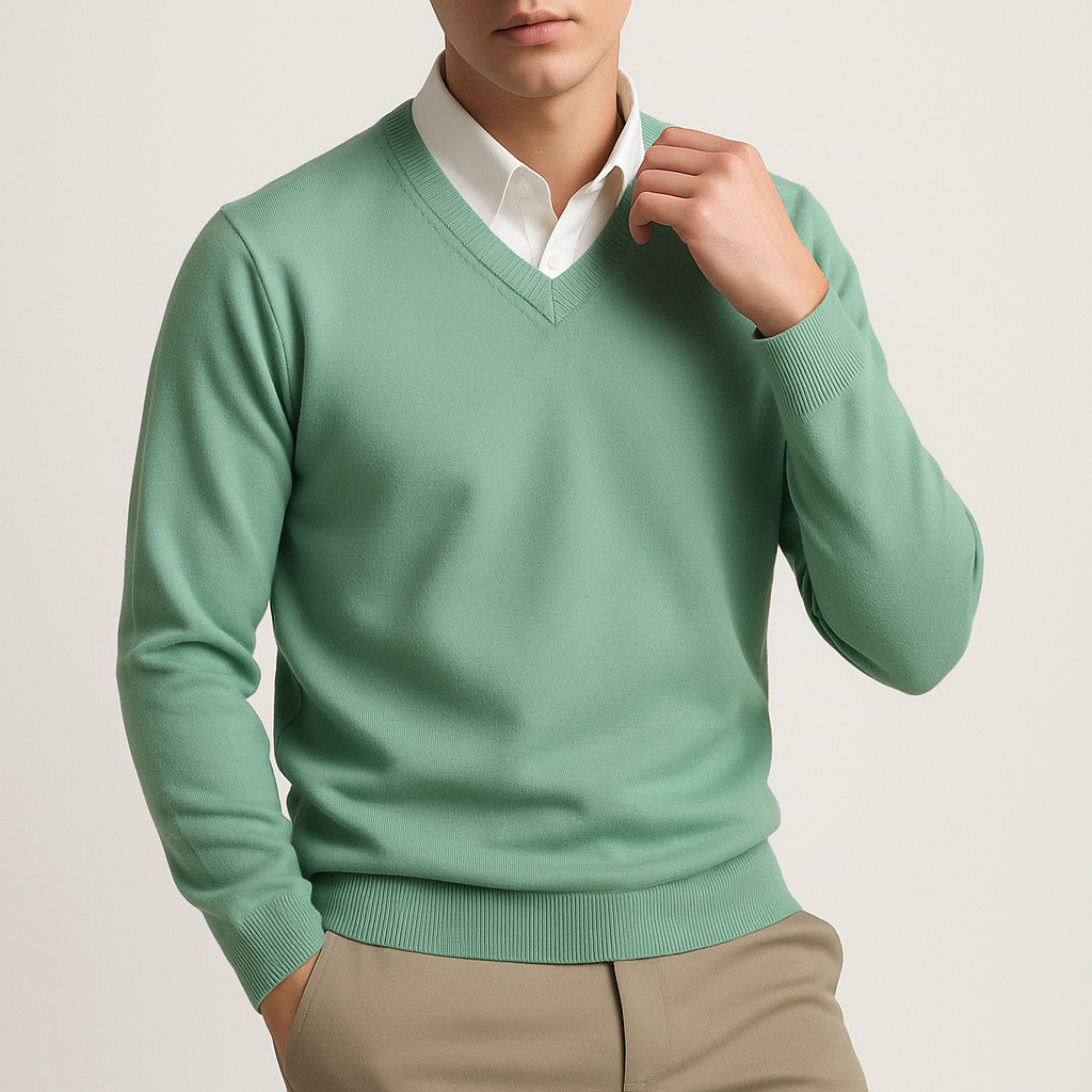 Elegant Men’s V-Neck Sweater