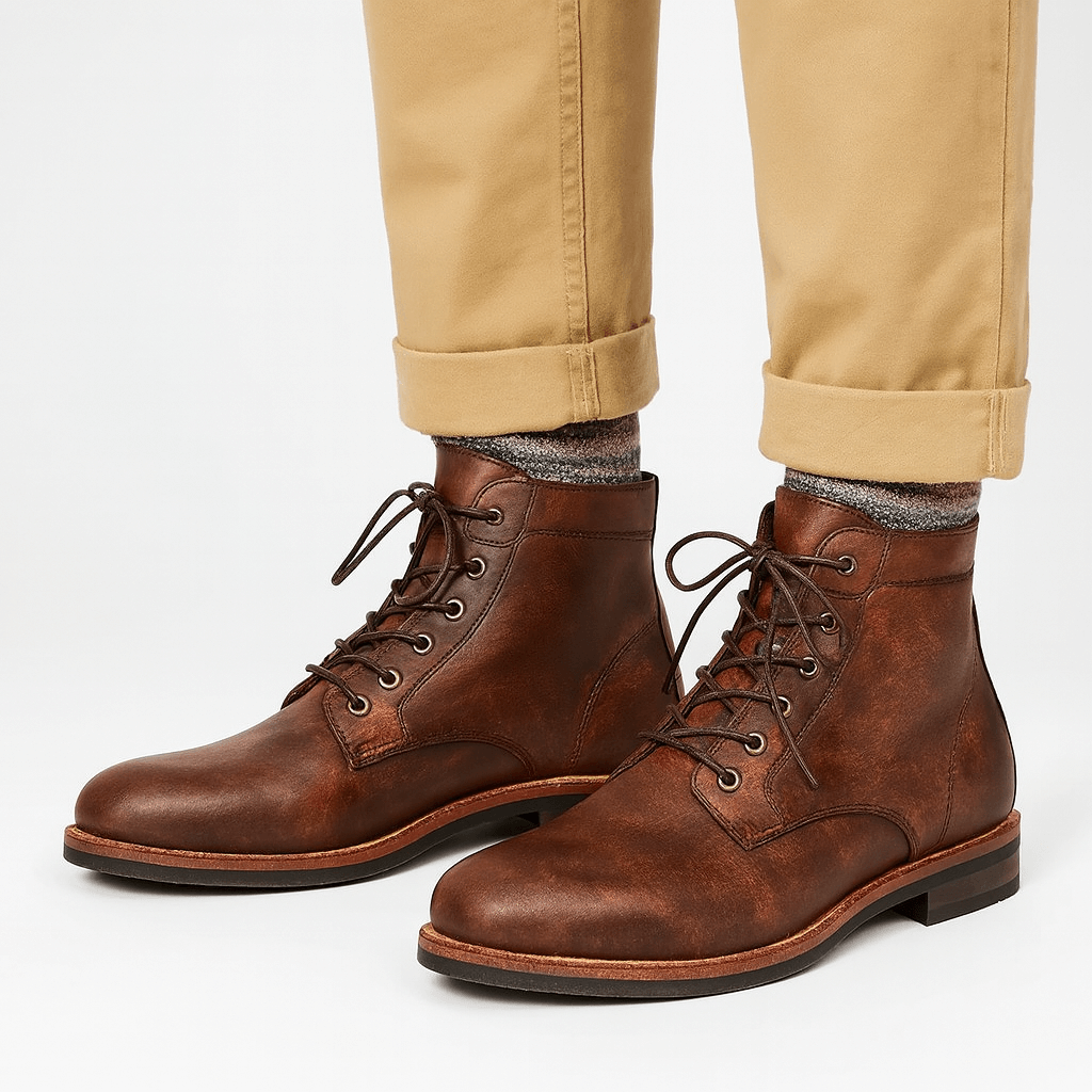 Men’s Leather Lace-Up Boots