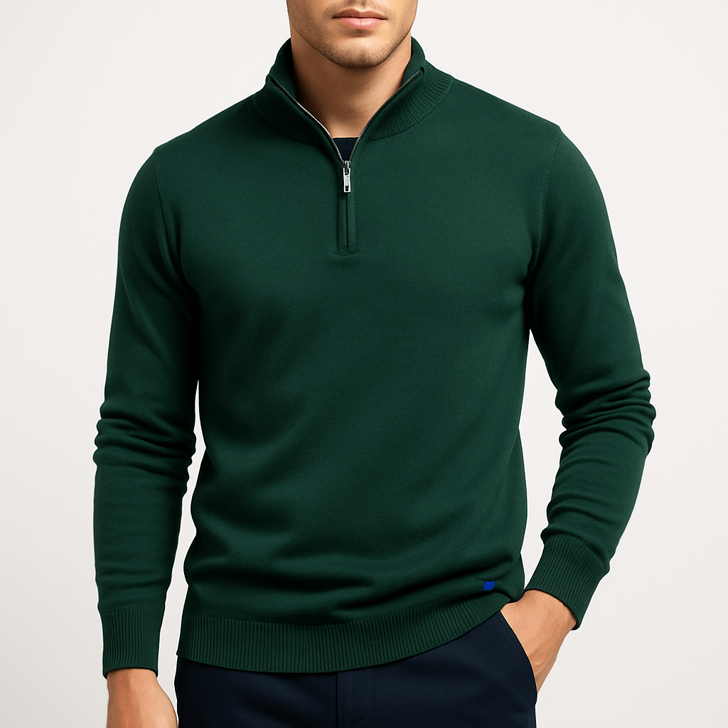 Slim-Fit Men’s Quarter-Zip Sweater