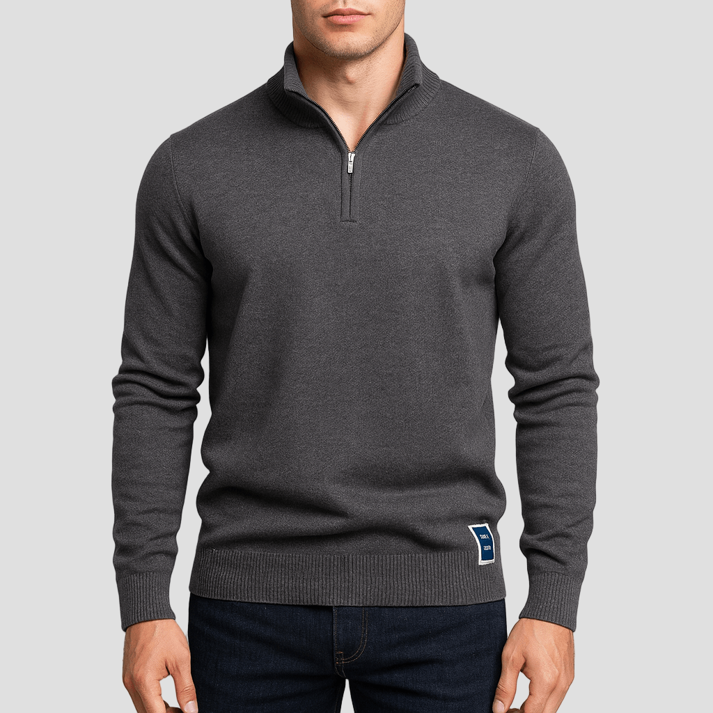 Slim-Fit Men’s Quarter-Zip Sweater