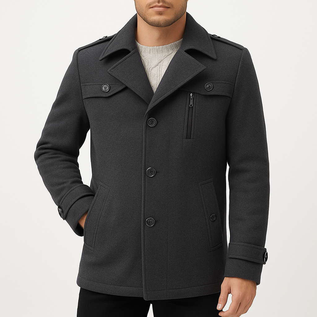 Slim-Fit Men’s Trench Coat