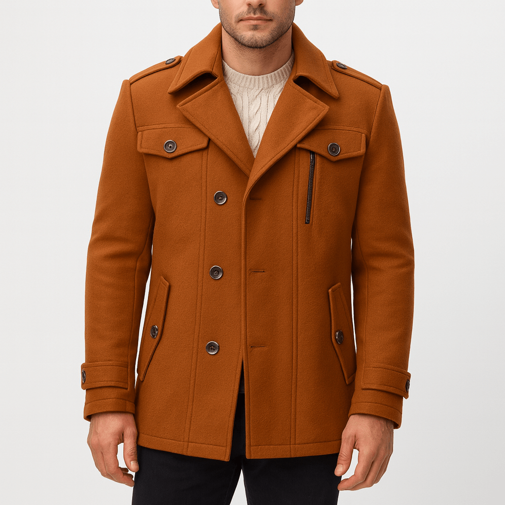 Slim-Fit Men’s Trench Coat