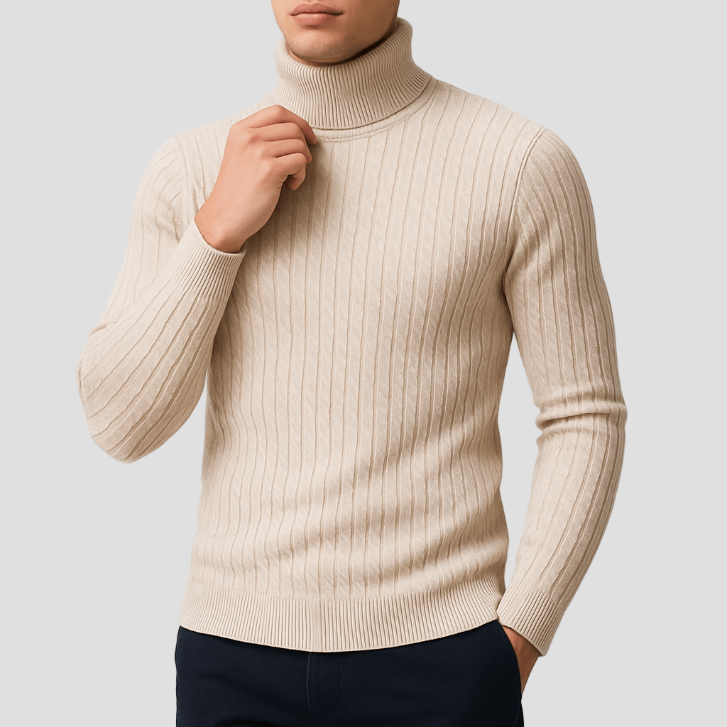 Men’s Wool Turtleneck Sweater