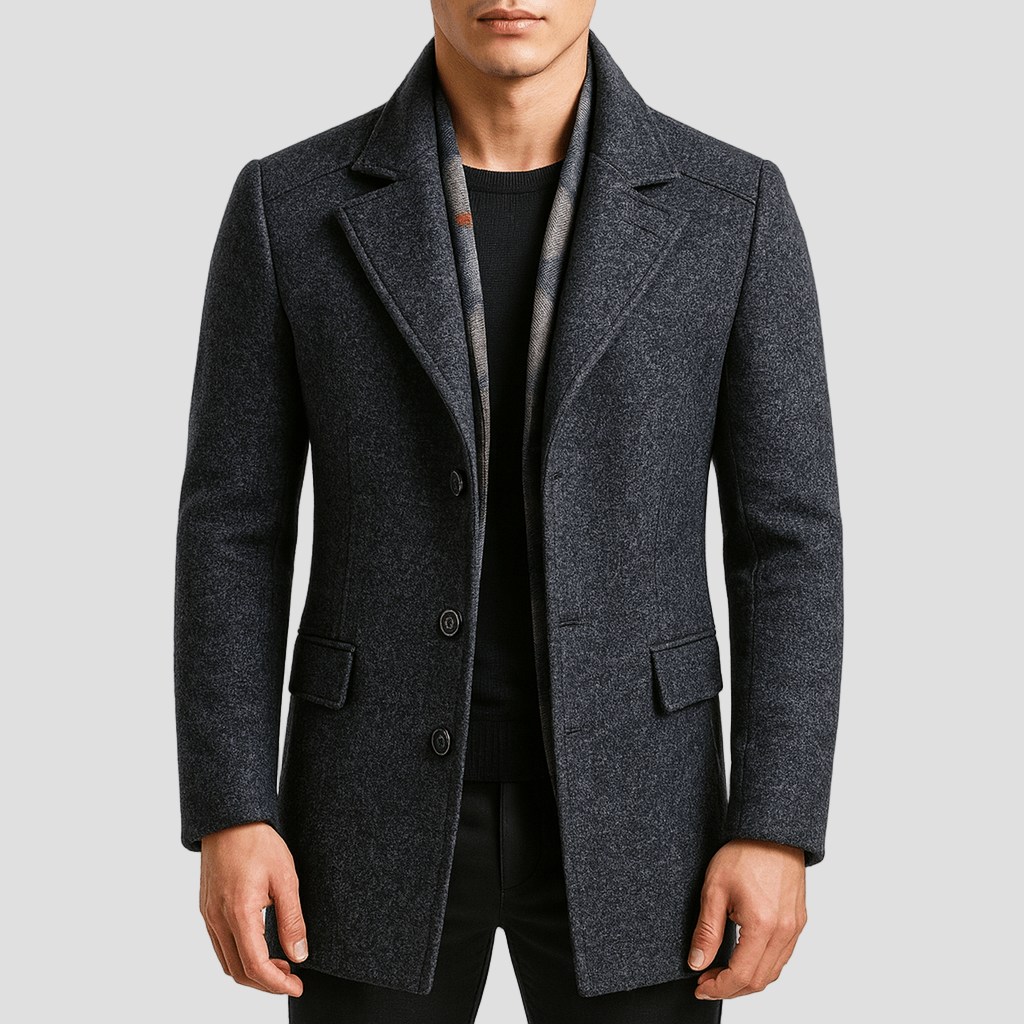 Classic Men’s Wool Blend Coat