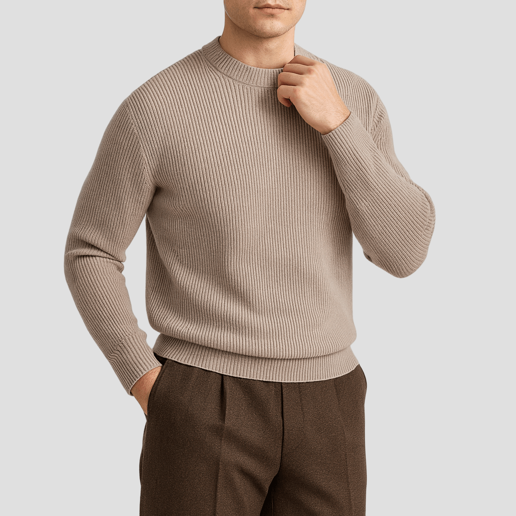 Men's Ribbed Wool Sweater