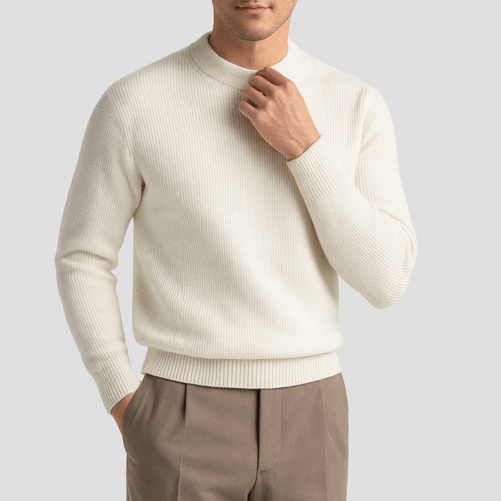 Men's Ribbed Wool Sweater