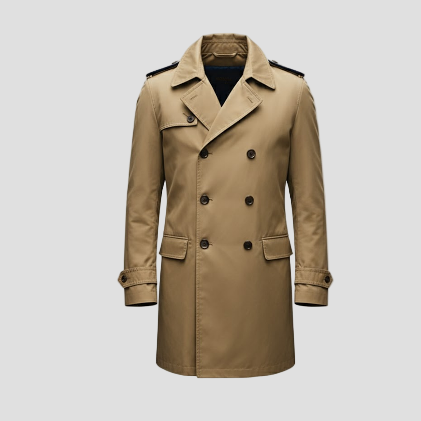 Mid-Length Cotton Men’s Coat