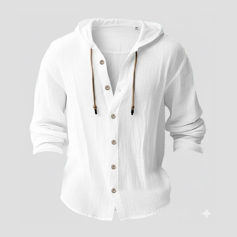Men’s Solid Long-Sleeve Button-Up Shirt