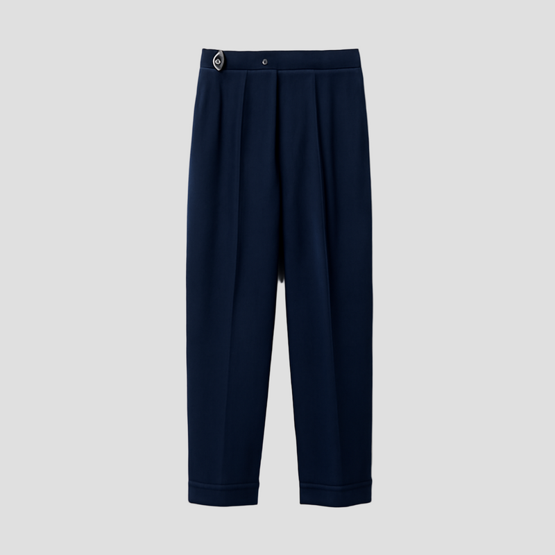 Men’s Tailored Pleated Trousers – Elegant Fit