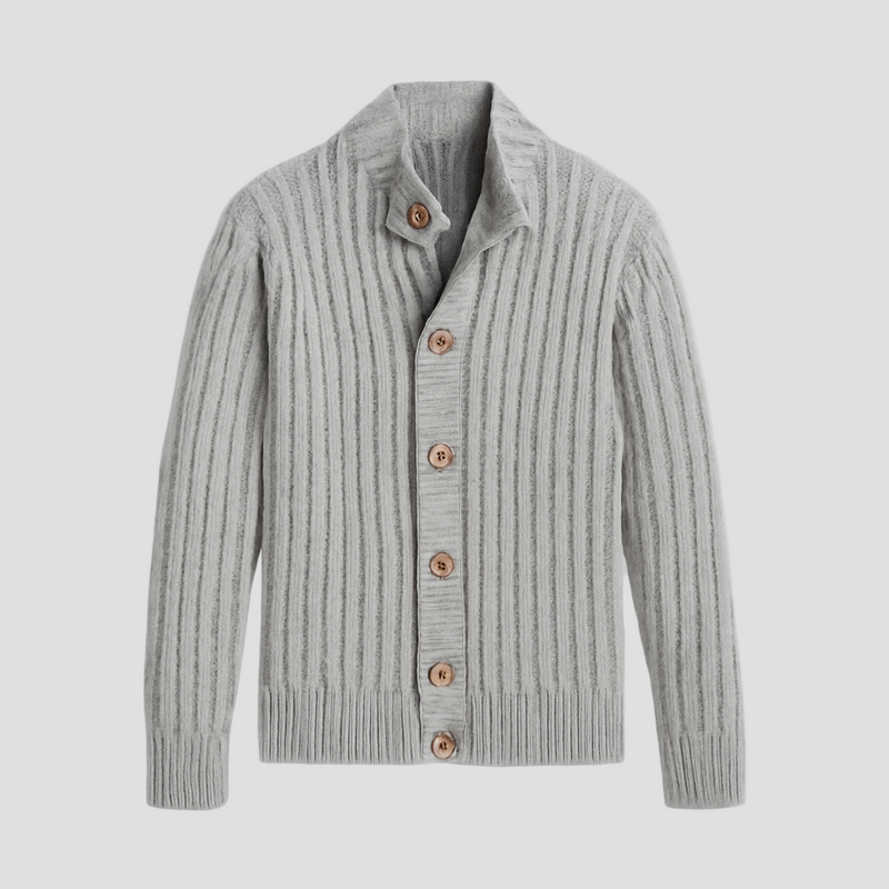 Solid Knitted Cardigan with Buttons