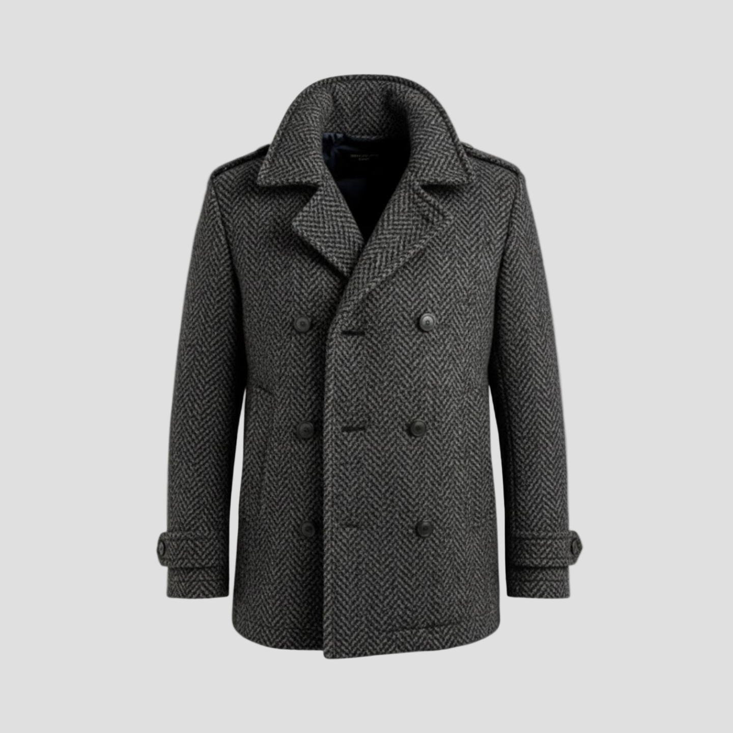 Herringbone Wool Coat