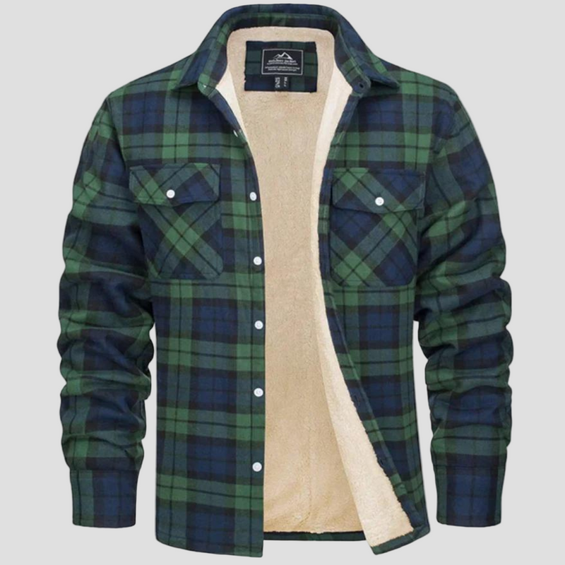 Men’s Flannel Check Winter Jacket