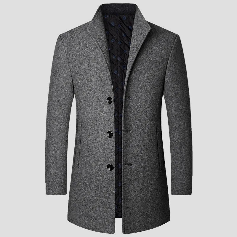 Quilted Single-Breasted Coat