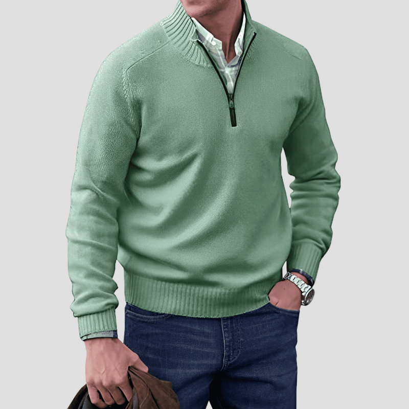 Elegant Men’s Cotton Sweater