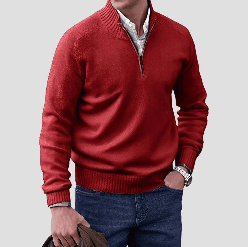 Elegant Men’s Cotton Sweater