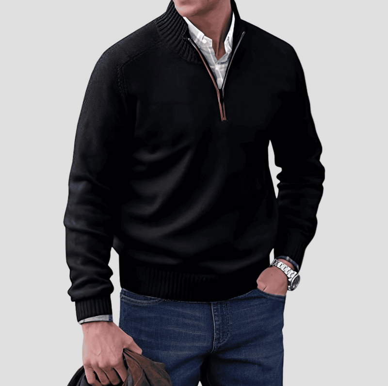 Elegant Men’s Cotton Sweater