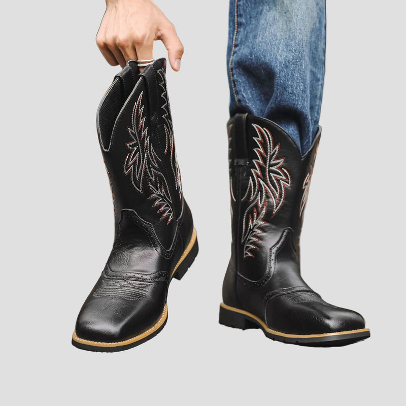 Men’s Leather Western Cowboy Boots