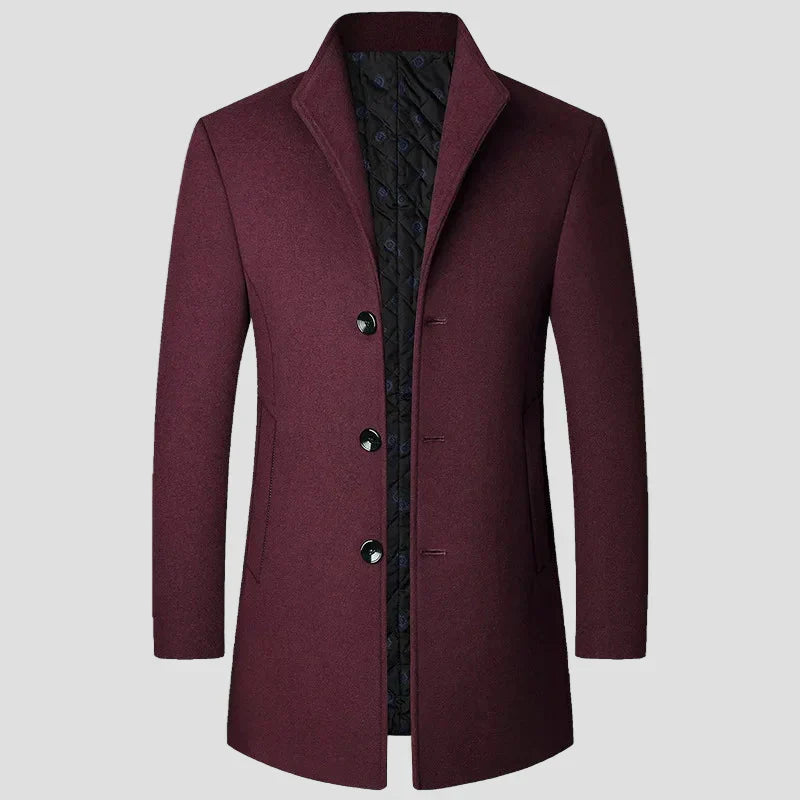 Quilted Single-Breasted Coat