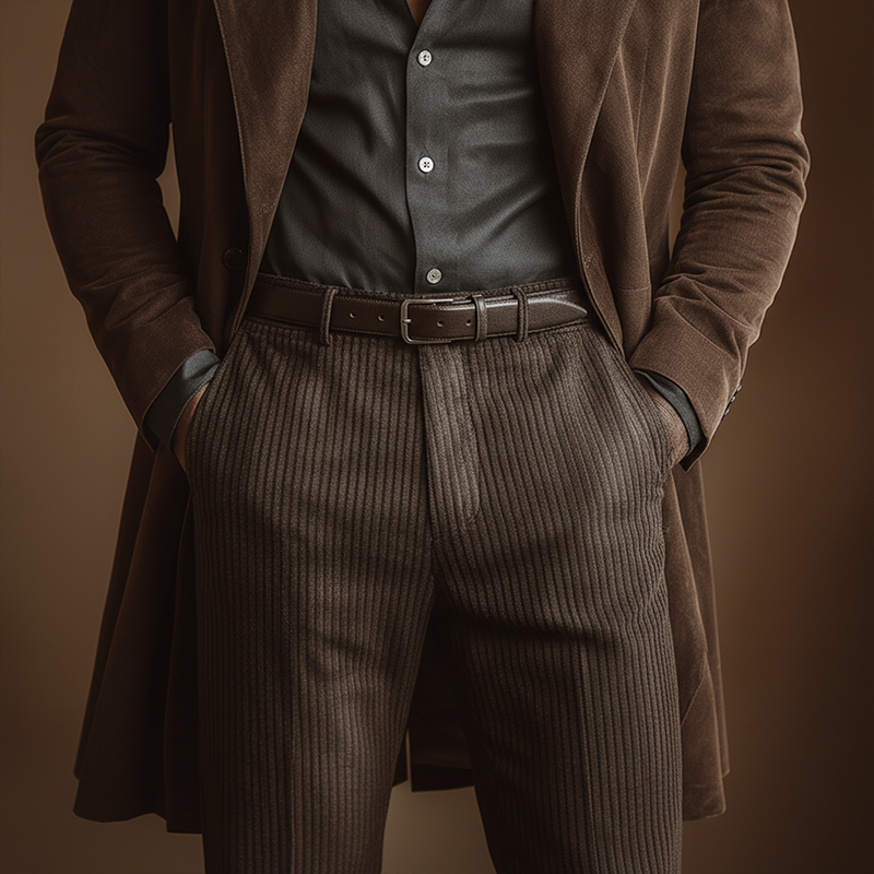 Vintage Mid-Length Suede Coat