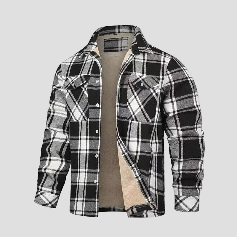 Plaid Flannel Shirt Jacket