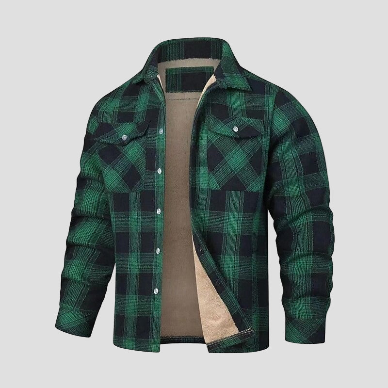 Plaid Flannel Shirt Jacket