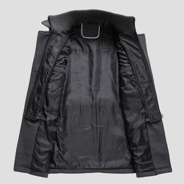 Retro Wool Coat with Double Collar